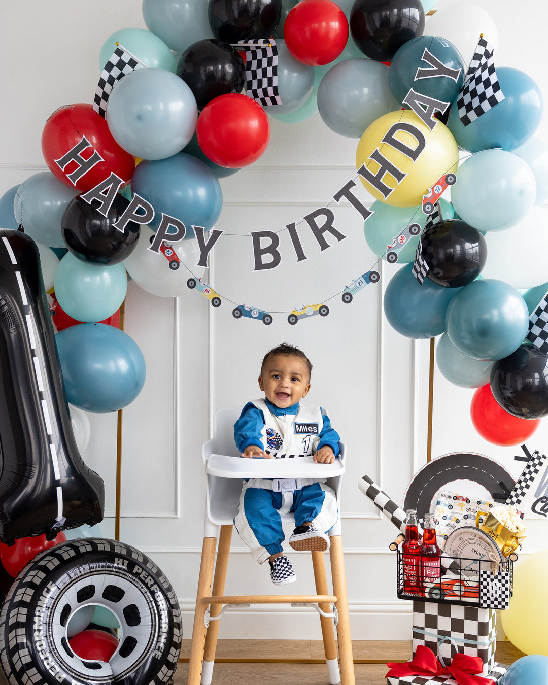Guirnalda "Happy Birthday" Carrera de autos