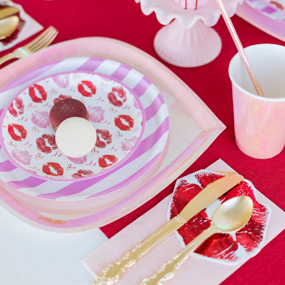 Plato a Rayas Candy Stripe, 8 Uds