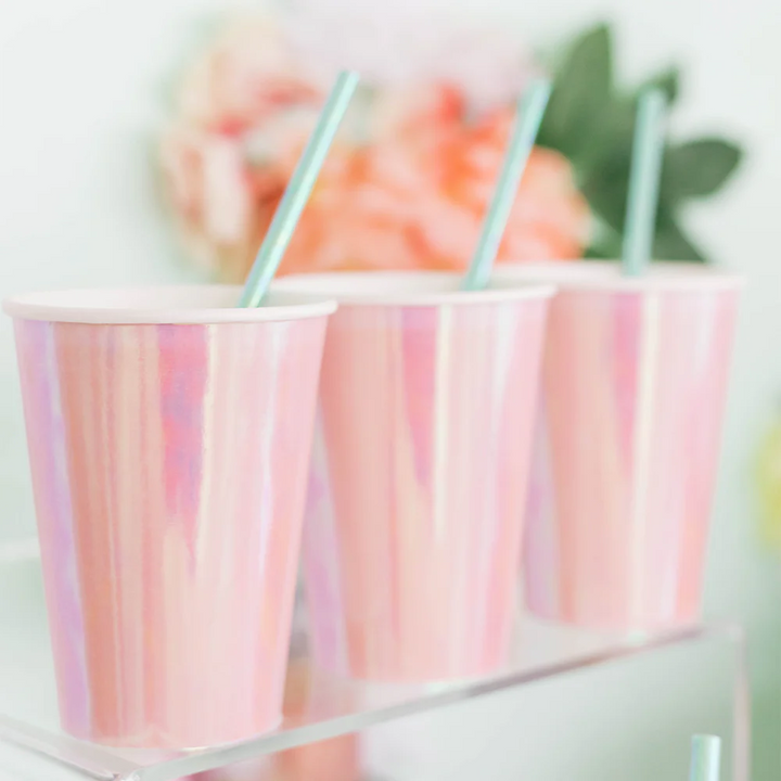 Vaso Iridiscente Peachy, 8 Uds