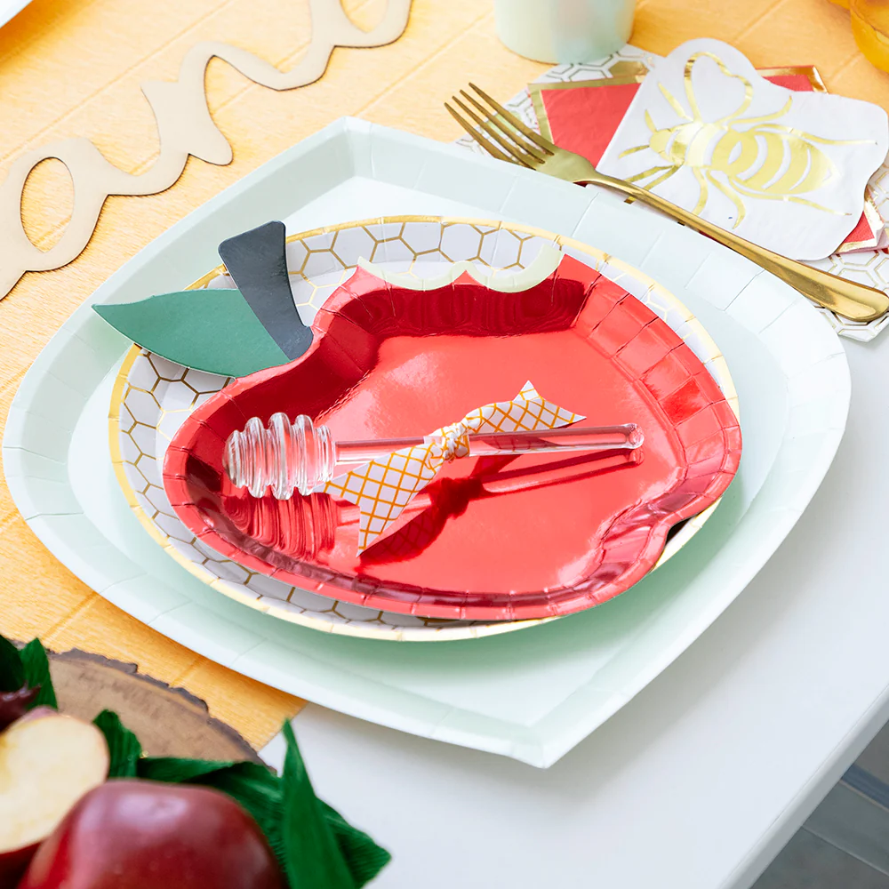 Plato Manzana con mordisco, 12 Uds