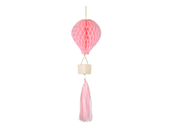 Globo colgante "aerostático rosa en nido de abeja"