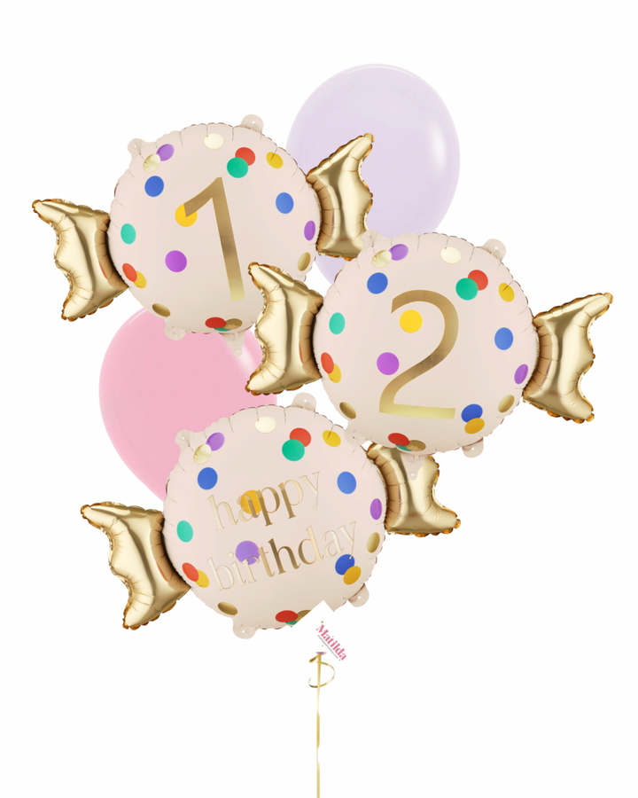 Bouquet Globos Caramelo con helio
