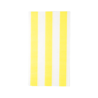 Servilleta Invitado a Rayas Cabana Amarillo, 20 Uds