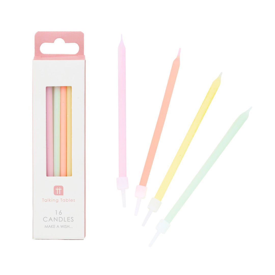 Velas Mix Colores Pastel 16 Uds