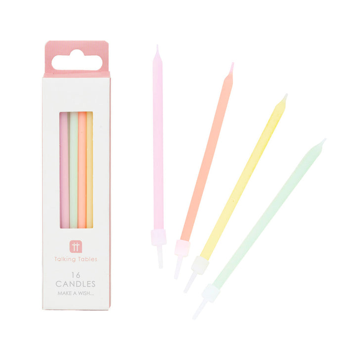 Velas Mix Colores Pastel 16 Uds