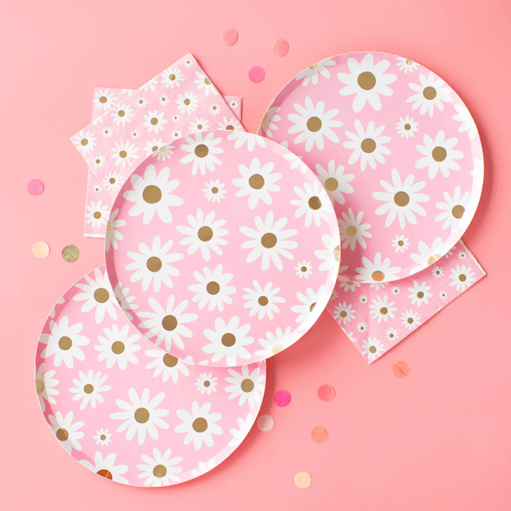 Platos Boho Daisy, 8 Uds