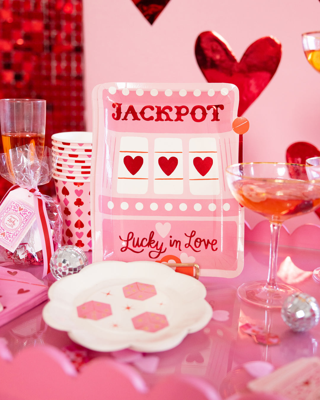 Plato Grande Forma Máquina de Tragamonedas Jackpot del Amor