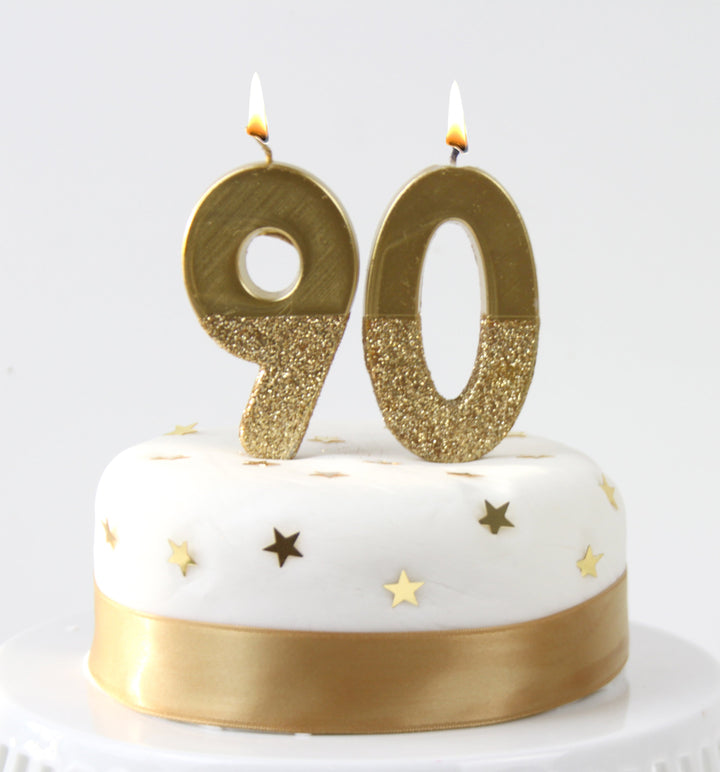 Vela Número 9 Dorado Glitter