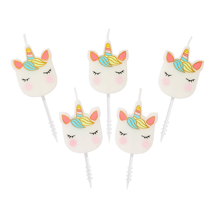 Velas Unicornio Pastel 5 Uds