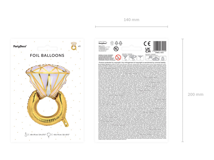 Globo Foil "Anillo de compromiso"