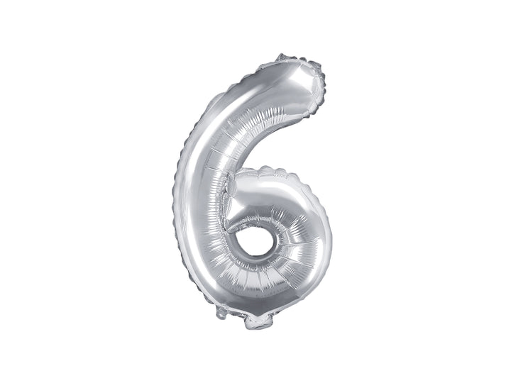 Globo Foil Número Plata 35cm 0 al 9