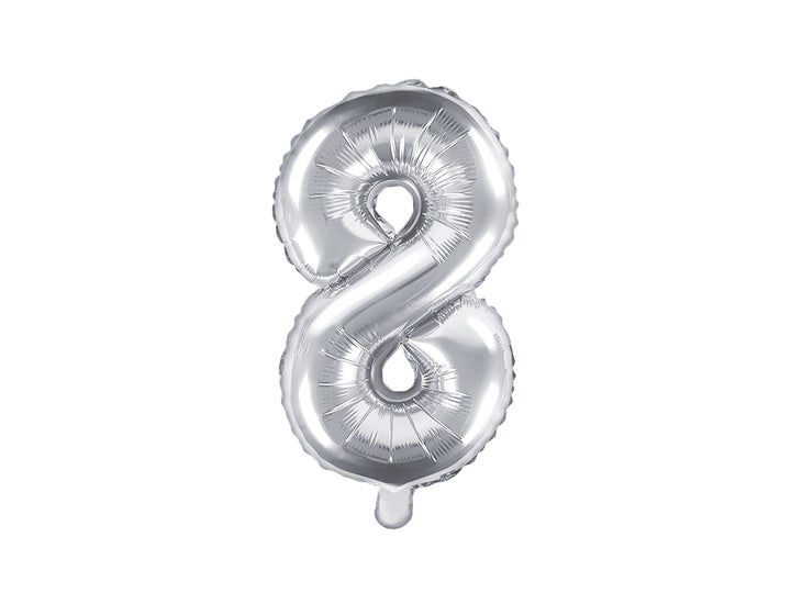 Globo Foil Número Plata 35cm 0 al 9
