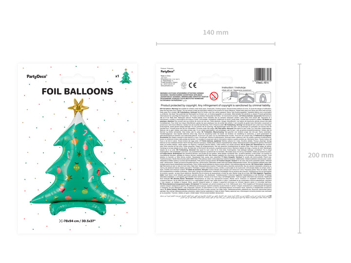 Globo Foil de pie Árbol de Navidad