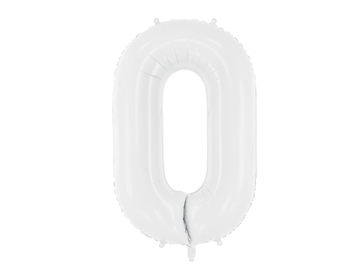 Globo Foil XL Número Blanco 86cm(34")0-9