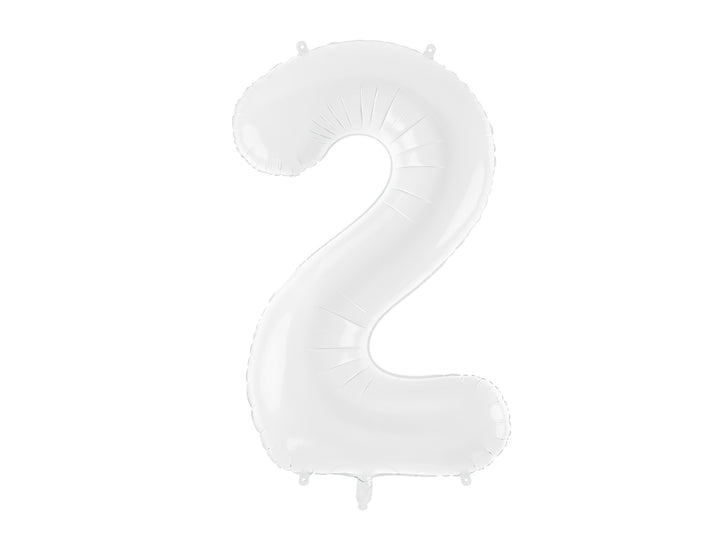 Globo Foil XL Número Blanco 86cm(34")0-9