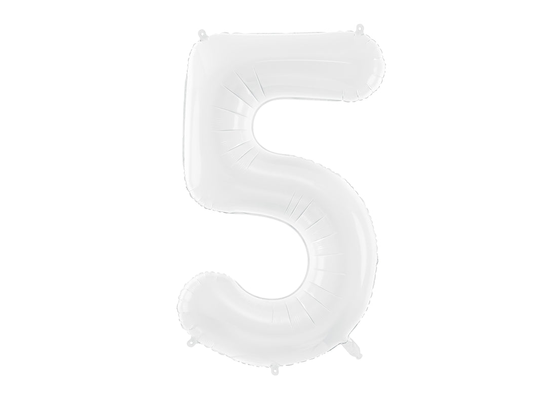 Globo Foil XL Número Blanco 86cm(34")0-9