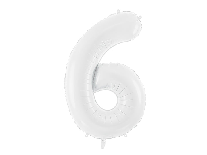 Globo Foil XL Número Blanco 86cm(34")0-9