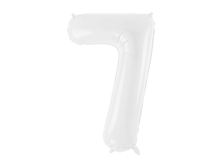 Globo Foil XL Número Blanco 86cm(34")0-9