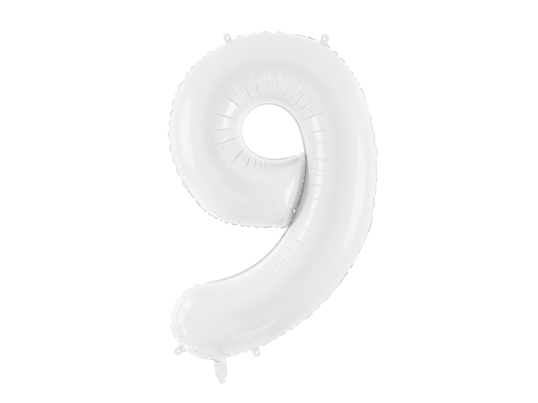Globo Foil XL Número Blanco 86cm(34")0-9