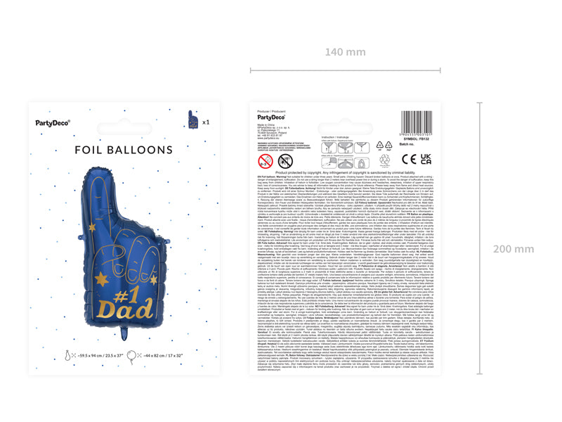 Globo Foil "#1 Dad" XL