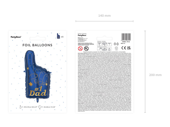 Globo Foil "#1 Dad" XL