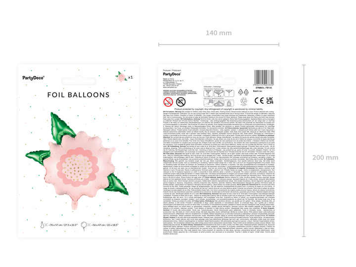 Globo Foil Flor  70x62cm