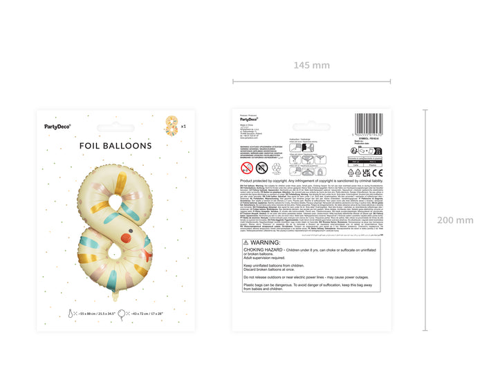 Globo Foil Número 8 "Serpiente"