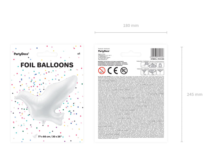 Globo Foil "Paloma Blanca"