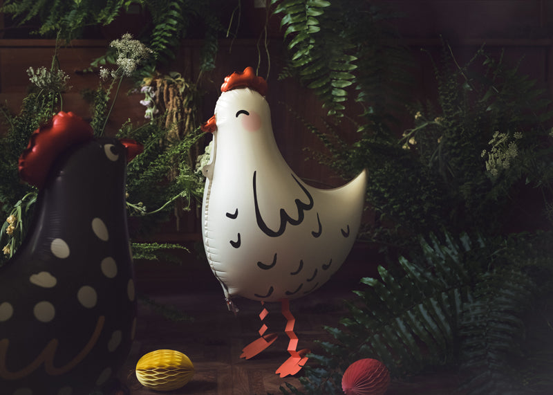 Globo foil de pie Gallina Blanca