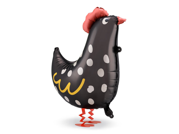 Globo foil de pie Rooster Negro