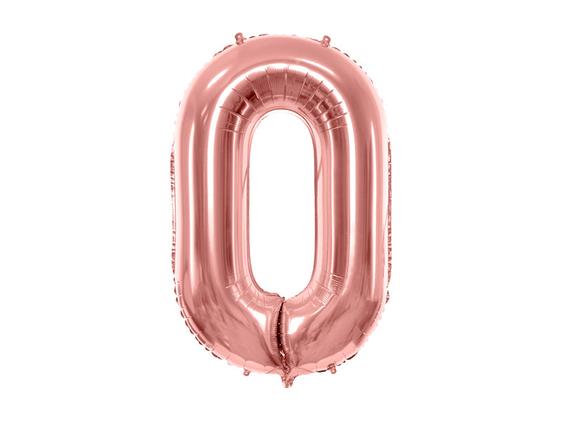 Globo Foil XL Nùmero Oro Rosa 86cm (34")0-9