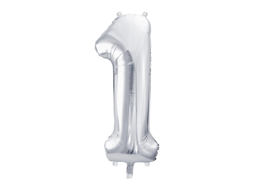 Globo Foil Número XL Plata Brillo 86cm(34")0-9