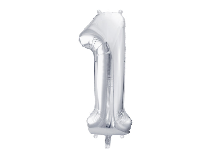 Globo Foil Número XL Plata Brillo 86cm(34")0-9