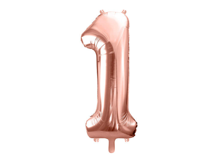 Globo Foil XL Nùmero Oro Rosa 86cm (34")0-9