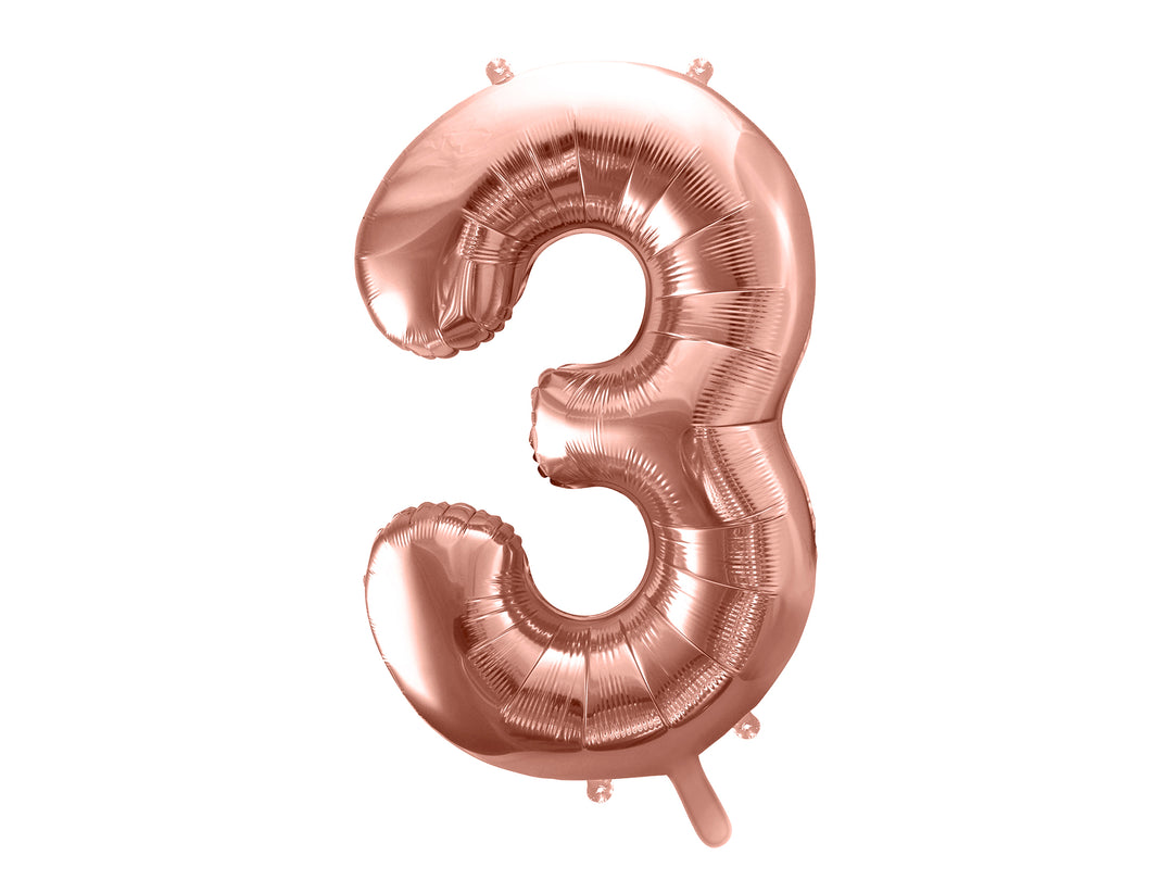 Globo Foil XL Nùmero Oro Rosa 86cm (34")0-9