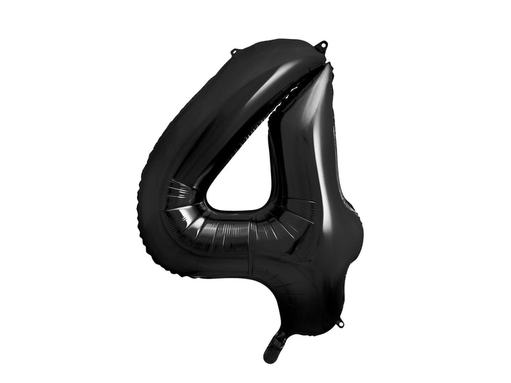 Globo Foil Número 4 "Negro" 86 cm