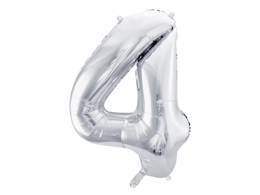 Globo Foil Número XL Plata Brillo 86cm(34")0-9