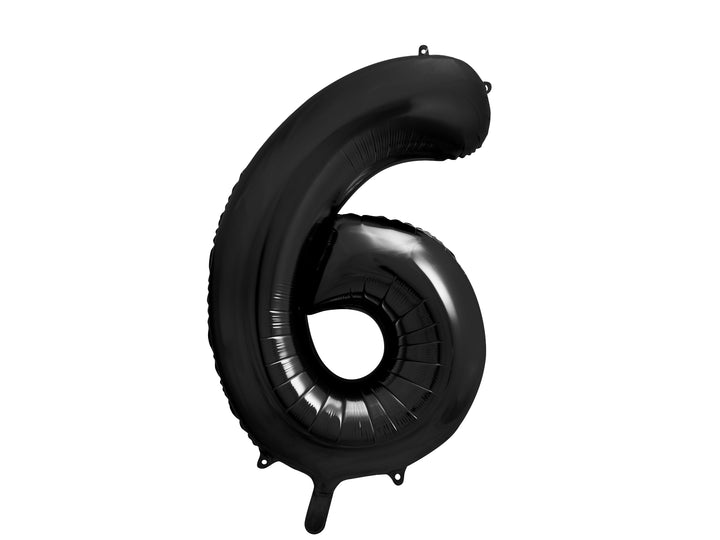 Globo Foil Número 6 "Negro" 86 cm