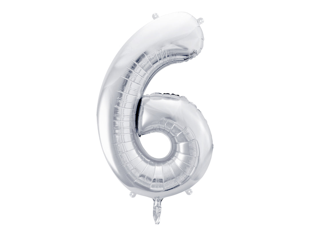 Globo Foil Número XL Plata Brillo 86cm(34")0-9