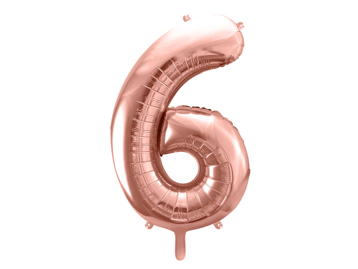 Globo Foil XL Nùmero Oro Rosa 86cm (34")0-9