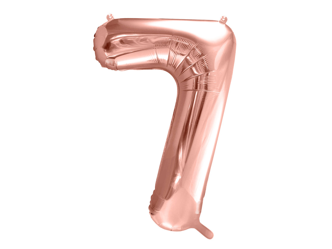 Globo Foil XL Nùmero Oro Rosa 86cm (34")0-9