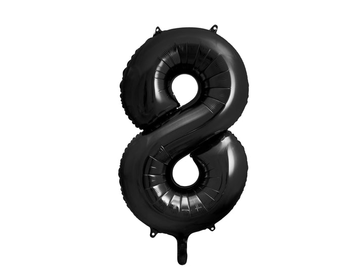 Globo Foil Número 8 "Negro" 86 cm