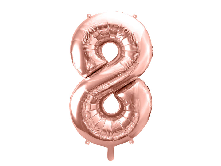 Globo Foil XL Nùmero Oro Rosa 86cm (34")0-9