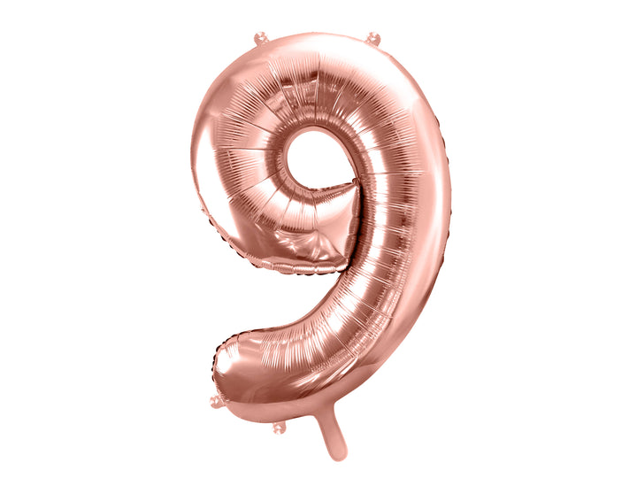Globo Foil XL Nùmero Oro Rosa 86cm (34")0-9