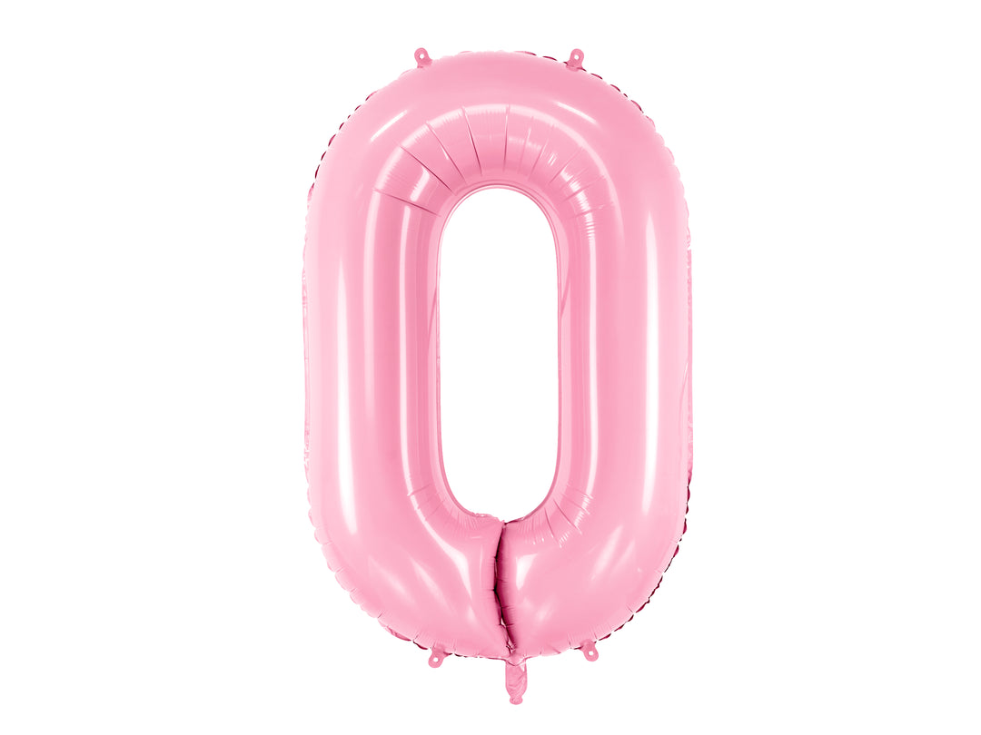 Globo Foil Número XL Rosa Pastel Brillo 86cm (34")0-9