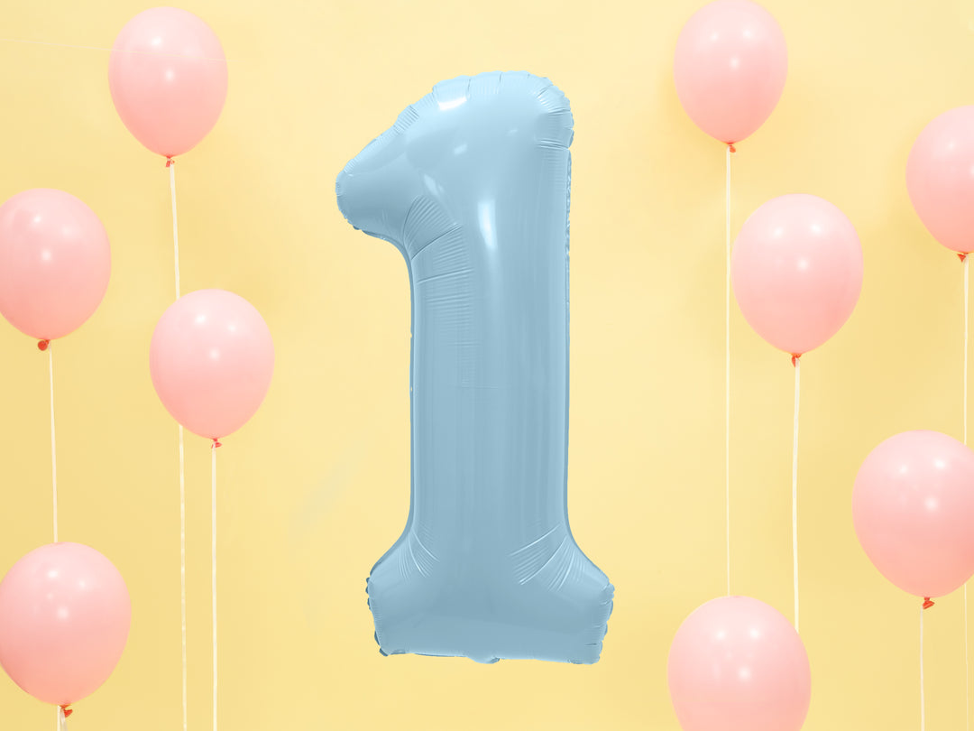 Globo Foil Número XL Azul Celeste 86cm (34")0-9