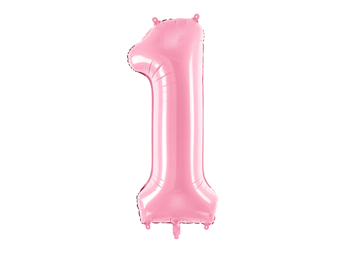 Globo Foil Número XL Rosa Pastel Brillo 86cm (34")0-9