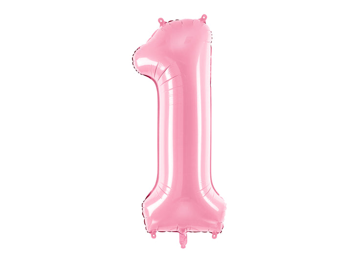Globo Foil Número XL Rosa Pastel Brillo 86cm (34")0-9