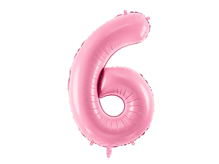 Globo Foil Número XL Rosa Pastel Brillo 86cm (34")0-9