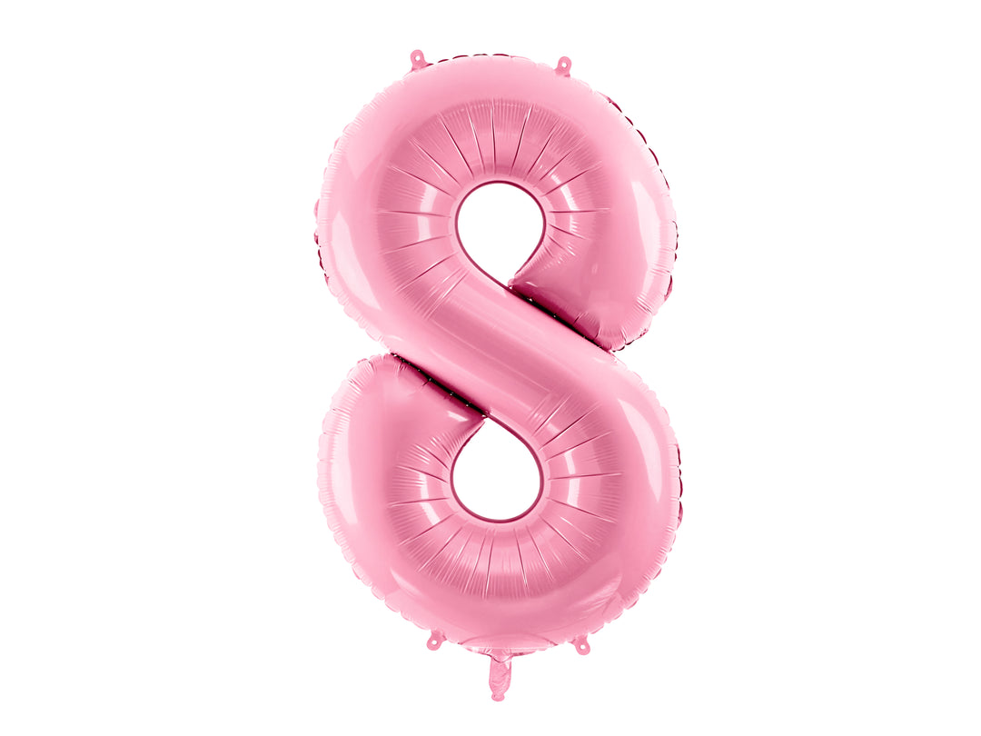 Globo Foil Número XL Rosa Pastel Brillo 86cm (34")0-9